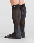 SPORTFUL Kerékpáros térd zokni - APEX LONG - fekete/szürke