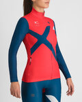 SPORTFUL Hosszú ujjú kerékpáros mez - SQUADRA W - piros/kék
