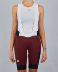 SPORTFUL Rövid kerékpáros nadrág kantárral - SUPERGIARA - bordó