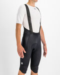 SPORTFUL Rövid kerékpáros nadrág kantárral - BODYFIT PRO THERMAL - fekete