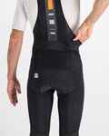 SPORTFUL Rövid kerékpáros nadrág kantárral - BODYFIT PRO THERMAL - fekete