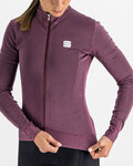 SPORTFUL Hosszú ujjú kerékpáros mez - MONOCROM THERMAL - lila