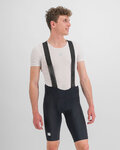 SPORTFUL Rövid kerékpáros nadrág kantárral - BODYFIT CLASSIC - fekete