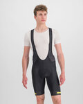 SPORTFUL Rövid kerékpáros nadrág kantárral - NEO - fekete/sárga