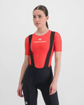 SPORTFUL Rövid ujjú kerékpáros póló - PRO BASELAYER - piros