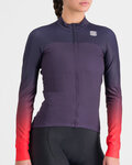 SPORTFUL Hosszú ujjú kerékpáros mez - BODYFIT PRO THERMAL - piros/kék