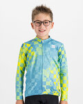 SPORTFUL Hosszú ujjú kerékpáros mez - KID THERMAL - kék/sárga
