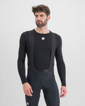 SPORTFUL Hosszú ujjú kerékpáros póló - MERINO LS - fekete