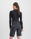 SPORTFUL Hosszú ujjú kerékpáros póló - MERINO - fekete