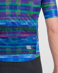 SPORTFUL Rövid ujjú kerékpáros mez - GLITCH BOMBER - kék
