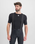 SPORTFUL Rövid ujjú kerékpáros póló - MERINO LAYER - fekete