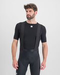 SPORTFUL Rövid ujjú kerékpáros póló - MERINO LAYER - fekete
