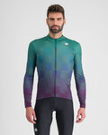 SPORTFUL Hosszú ujjú kerékpáros mez - ROCKET THERMAL - zöld/lila