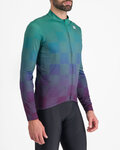 SPORTFUL Hosszú ujjú kerékpáros mez - ROCKET THERMAL - zöld/lila