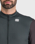 SPORTFUL Hosszú ujjú kerékpáros mez - CHECKMATE THERMAL - fekete/zöld