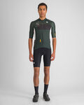 SPORTFUL Rövid ujjú kerékpáros mez - BREAKOUT SUPERGIARA - zöld/fekete