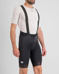 SPORTFUL Rövid kerékpáros nadrág kantárral - FIANDRE - fekete