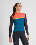 SPORTFUL Hosszú ujjú kerékpáros mez - PISTA THERMAL W - kék/fekete/narancssárga