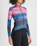 SPORTFUL Hosszú ujjú kerékpáros mez - FLOW SUPERGIARA THERMAL W - kék/rózsaszín