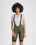 SPORTFUL Rövid kerékpáros nadrág kantárral - GIARA 2 W - zöld