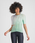 SPORTFUL Rövid ujjú kerékpáros mez - LIGHT W - zöld/fehér