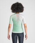 SPORTFUL Rövid ujjú kerékpáros mez - LIGHT W - zöld/fehér