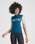 SPORTFUL Rövid ujjú kerékpáros mez - SUPERGIARA LOGO W - kék/zöld