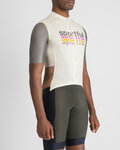 SPORTFUL Rövid ujjú kerékpáros mez - SUPERGIARA 2 - elefántcsont/szürke