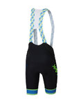 KARPOS Rövid kerékpáros nadrág kantárral - VERVE - fekete/zöld