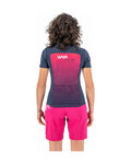 KARPOS Rövid ujjú kerékpáros mez - VERVE EVO W - kék/rózsaszín