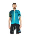 KARPOS Rövid ujjú kerékpáros mez - GREEN FIRE - türkiz