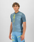 KARPOS Rövid ujjú kerékpáros mez - GREEN FIRE - sárga/kék