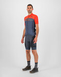 KARPOS Rövid ujjú kerékpáros mez - GREEN FIRE - piros/szürke