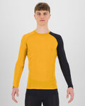 KARPOS Hosszú ujjú kerékpáros póló - DINAMICO MERINO 130 - sárga/fekete