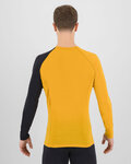 KARPOS Hosszú ujjú kerékpáros póló - DINAMICO MERINO 130 - sárga/fekete