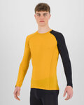 KARPOS Hosszú ujjú kerékpáros póló - DINAMICO MERINO 130 - sárga/fekete