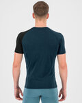 KARPOS Rövid ujjú kerékpáros póló - DINAMICO MERINO 130 - kék/fekete