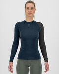 KARPOS Hosszú ujjú kerékpáros póló - DINAMICO MERINO 130 W - kék/fekete