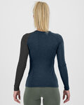 KARPOS Hosszú ujjú kerékpáros póló - DINAMICO MERINO 130 W - kék/fekete