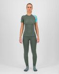 KARPOS Rövid ujjú kerékpáros póló - DINAMICO MERINO 130 W - zöld