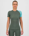 KARPOS Rövid ujjú kerékpáros póló - DINAMICO MERINO 130 W - zöld