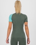 KARPOS Rövid ujjú kerékpáros póló - DINAMICO MERINO 130 W - zöld