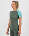 KARPOS Rövid ujjú kerékpáros póló - DINAMICO MERINO 130 W - zöld