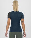 KARPOS Rövid ujjú kerékpáros póló - DINAMICO MERINO 130 W - kék/fekete
