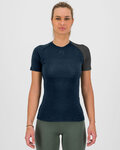 KARPOS Rövid ujjú kerékpáros póló - DINAMICO MERINO 130 W - kék/fekete