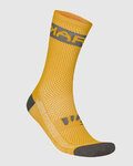 KARPOS Klasszikus kerékpáros zokni - LOGO - sárga