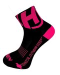 HAVEN Klasszikus kerékpáros zokni - LITE SILVER NEO 2PAK - fekete/rózsaszín