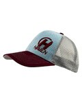 HAVEN Kerékpáros sapka - TRUCKER - szürke/piros