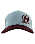 HAVEN Kerékpáros sapka - TRUCKER - szürke/piros