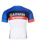BONAVELO Rövid ujjú kerékpáros mez - GARMIN SHARP - kék/fekete